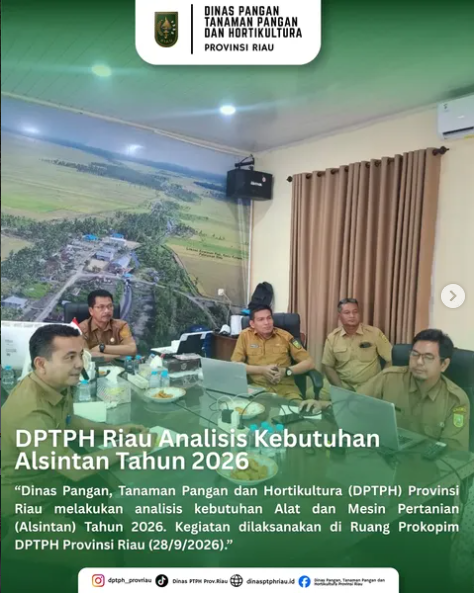 DPTPH Riau Analisis Kebutuhan Alsintan Tahun 2026
